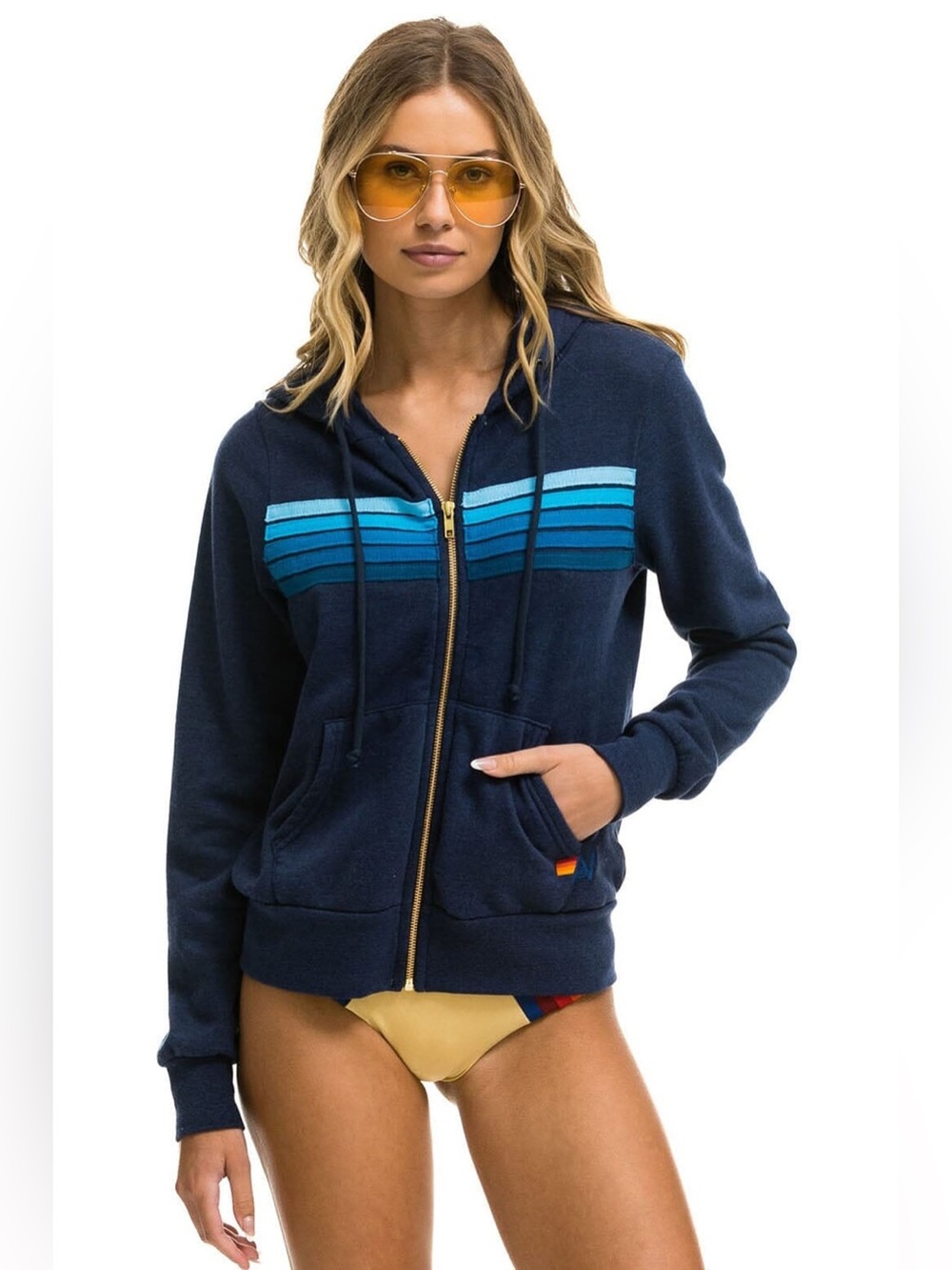Aviator Nation 5 STRIPE HOODIE - NAVY II
BLUE L